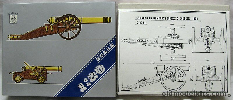 Pocher 1/20 1800 English Field Gun / Cannon - American Civil War Cannon, K03 plastic model kit